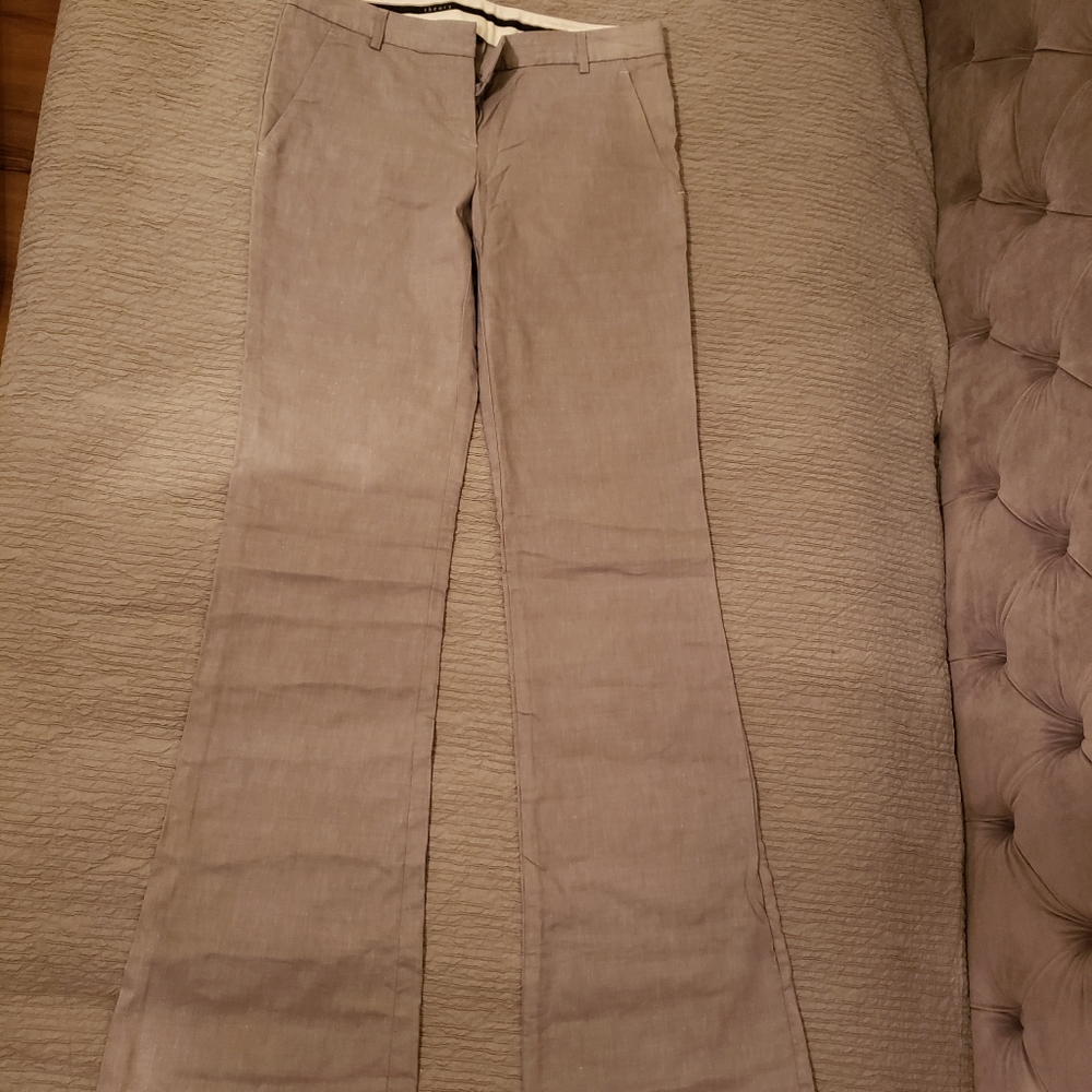 Theory linen pants, light gray, size 8